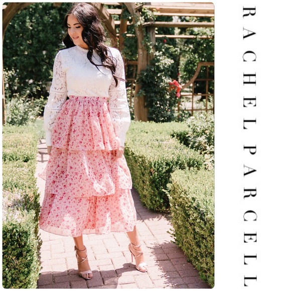 RACHEL PARCELL Print Tiered Ruffle Skirt - Picture 2 of 6